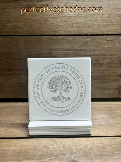White Ceramic Coasters